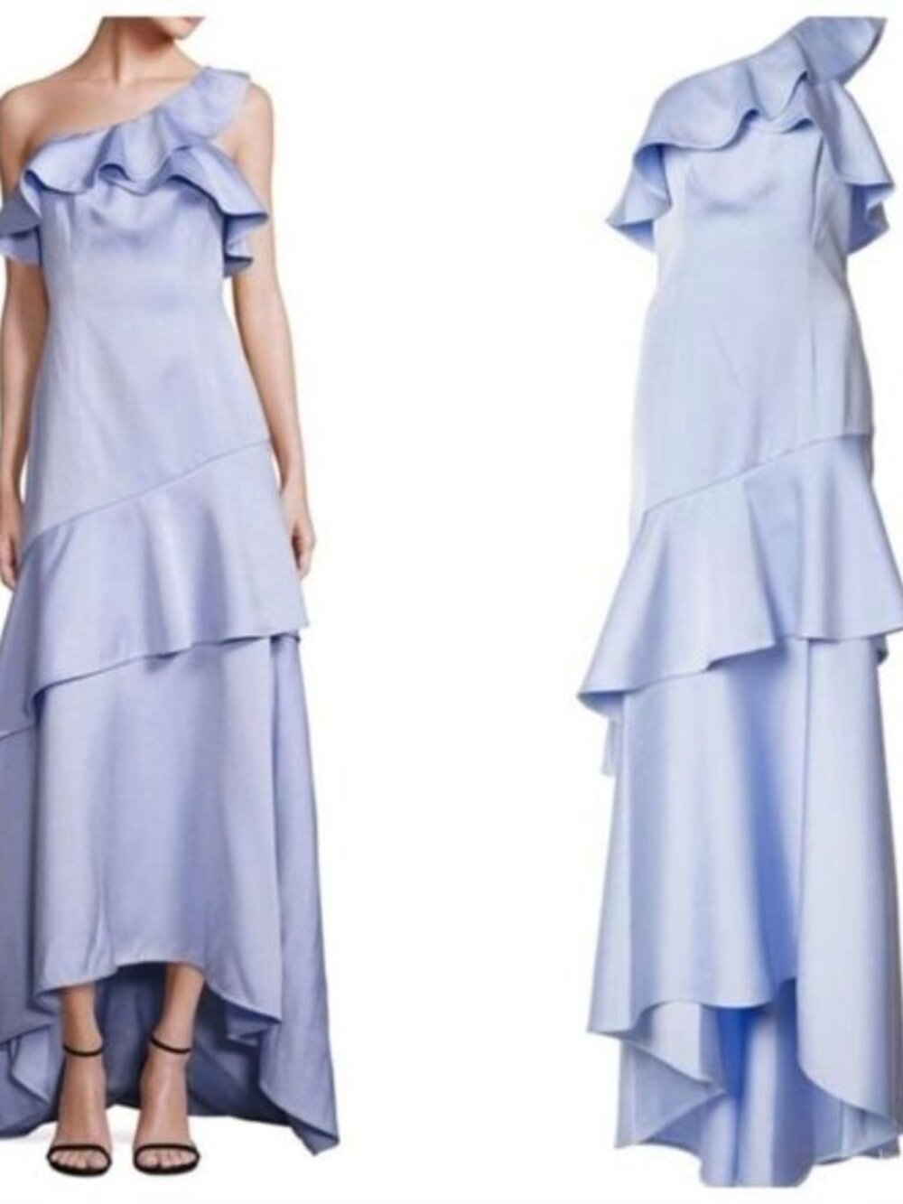 Zac Posen Ruffled One-Shoulder Gown